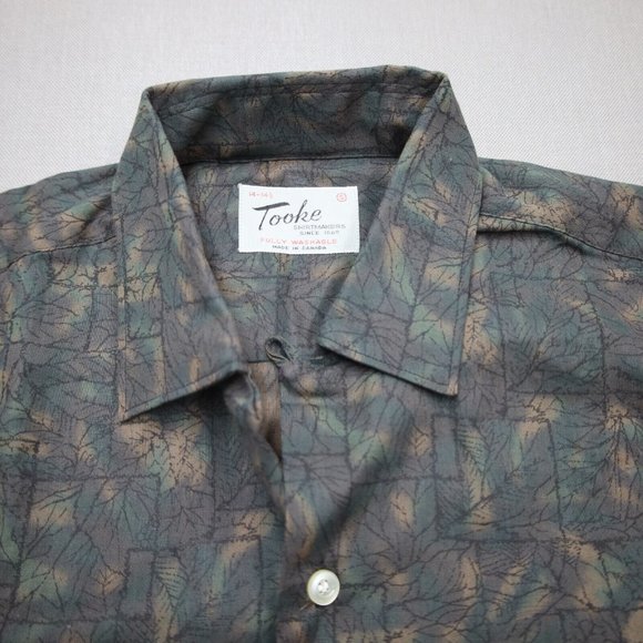 Vintage Tooke Shirtmakers Mens Small Dress Shirt Long Sleeve Made in Canada OOAK - Picture 5 of 8